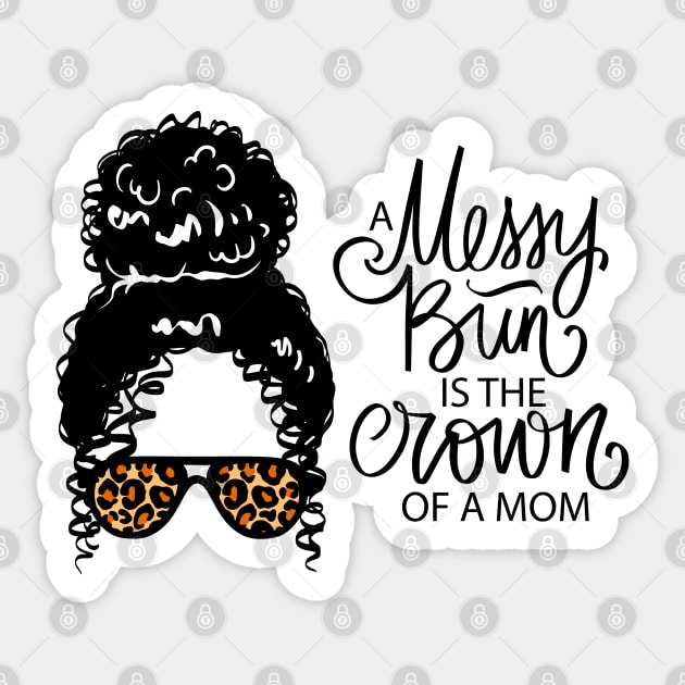 Messy Bun Crown Sticker by machmigo